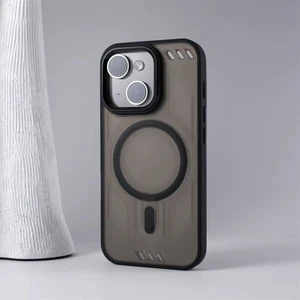 Apple iPhone 14 Plus Uyumlu Kılıf Zebana Vault Silikon Kılıf (Kablosuz Şarj Destekli) Siyah