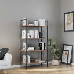 adore mobilya Profile 4 Raflı Kitaplık-Koyu Ceviz(Oslo Ceviz) 73X136X35 cm (Gxyxd)