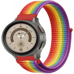 Samsung Galaxy Watch 4 5 5pro 6 7 FE 40mm ve 44mm ile Uyumlu Kordon Kumaş Desenli Cırt Cırtlı Spor Kayış