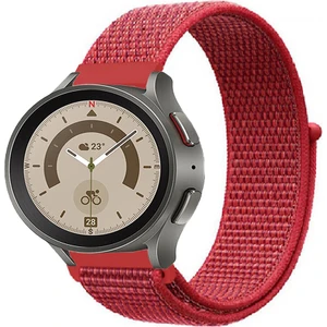 Samsung Galaxy Watch 4 5 5pro 6 7 FE 40mm ve 44mm ile Uyumlu Kordon Kumaş Desenli Cırt Cırtlı Spor Kayış
