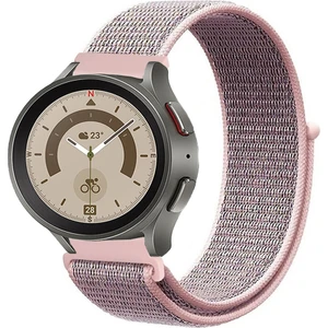 Samsung Galaxy Watch 4 5 5pro 6 7 FE 40mm ve 44mm ile Uyumlu Kordon Kumaş Desenli Cırt Cırtlı Spor Kayış