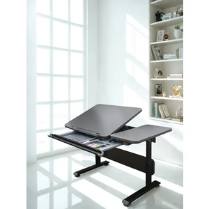 Creo Mobili Yükseklik ve Eğim Ayarlı, Çekmeceli, Vega Basic Çalışma Masası 130x70 cm, Antrasit/Gri