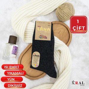 Kral Socks Kışlık Yün Çorap Lambswool (Özel Kuzu Yünlü) Kadınlar Için Termal Özellikli
