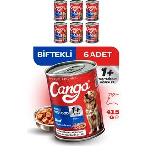 Yaş Yetişkin Köpek Maması Etli 415GR 6lı