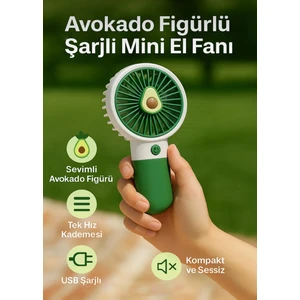 Sevimli Meyve Figürlü Şarjlı Taşınabilir Mini El Fanı ve Masa Fanı Soğutucu Pervane