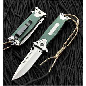 364 Haki K Çakı 22 cm - Ipli, Metal  Kauçuk Sap