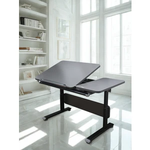 Creo Mobili Yükseklik ve Eğim Ayarlı, Vega Simple Çalışma Masası Çekmecesiz- 130x70 cm, Antrasit/Gri