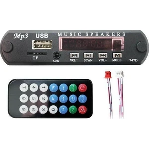 USB-122 Usb-Sd-Mmc-Bluetooth Aux Çevirici Kumandalı