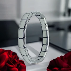 Stainles Steel Italyan Charm Unisex Çelik Bileklik