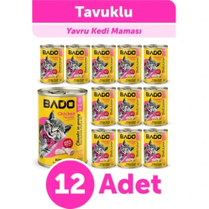 Yavru Kedi Yaş Maması Tavuk Etli 400GR 12Li