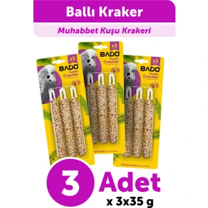 Muhabbet Kuşu Krakeri Ballı 105GR 3lü