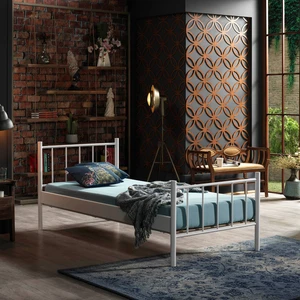 Falez Tek Kişilik Ferforje Metal Karyola-Siyah