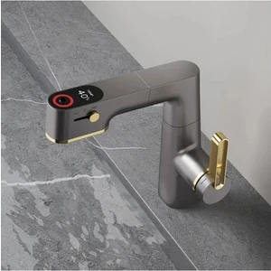 Akıllı Dijital Sıcaklık Göstergeli Spiralli Lavabo Musluğu