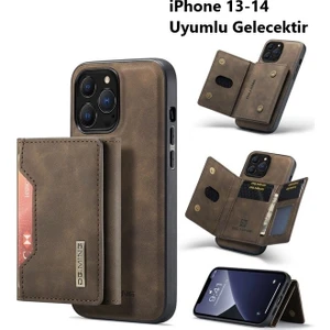 Iphone 13 - 14 Dg Mıng 2 Parça Ayrılabilir Güçlü Manyetik Cüzdanlı Kılıf