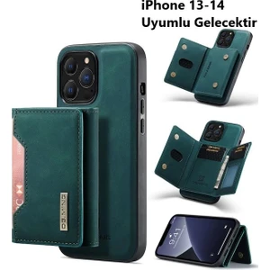 Iphone 13 - 14 Dg Mıng 2 Parça Ayrılabilir Güçlü Manyetik Cüzdanlı Kılıf