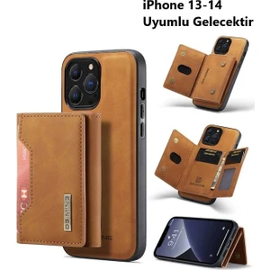 Iphone 13 - 14 Dg Mıng 2 Parça Ayrılabilir Güçlü Manyetik Cüzdanlı Kılıf