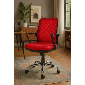 Ev ve Ofis Çalışma Sandalyesi Bilgisayar Koltuğu Çalışma Koltuğu Krom Ayak