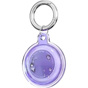 Airtag Şeffaf Su Geçirmez Koruyucu Kılıf Metal Anahtarlık Aparat ve Dayanıklı Silikon