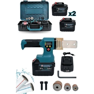 21V 3.0AH Çift Bataryalı 15 Pilli Plastik Pvc Boru Kaynak Makinesi