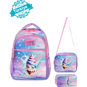 Lisanslı Dondurma Desenli Ilkokul Sırt Çantası,beslenme Çantası ve Kalemlik