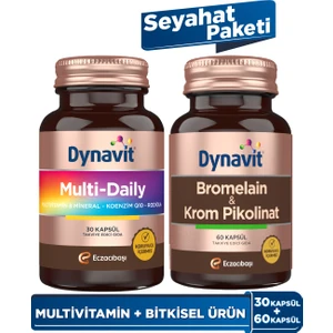 Multidaily & Bromelain Krom Pikolinat - Seyahat Paketi