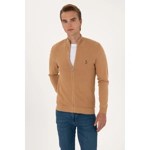U.s. Polo Assn. Erkek Camel Melanj Hırka (Triko) 50288871-VR122
