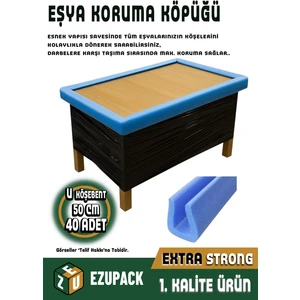 40 Adet 50CM Eşya Mobilya Köşe Koruma Köpüğü Ambalaj Taşıma Taşınma Kolisi Köşebent Malzemesi