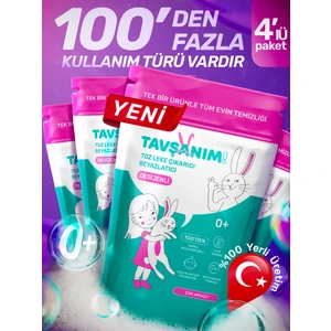 ! - 4 Adet Çamaşır ve Yüzey Için Çok Amaçlı Oksijenli Toz Leke Çıkarıcı ve Beyazlatıcı 4 x 800 gr
