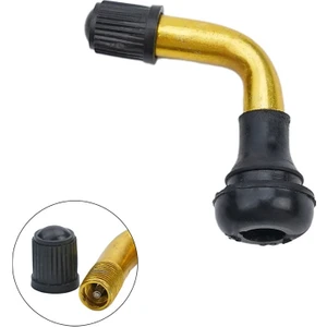 Tubeless Valf - Dubleks Sibop - E-Scooter Uyumlu, 90° Eğik Tip Lastik Valfi