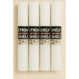 4 Adet Beyaz Renk 1.5 Metre Kaymaz Dolap Raf Çekmece Örtüsü - Eva Malzeme - Beyaz