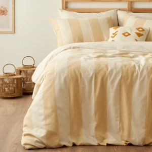 %100 Pamuk Art Çift Kişilik Nevresim Takımı Bej (200X220 Cm)