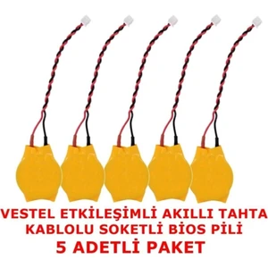 Vestel Faz-2 Akıllı Tahta Kablolu Soketli Bios Pili 5 Adet