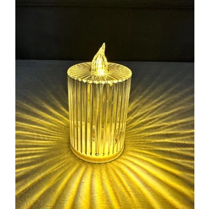 Silindir Model Pilli LED Mum 11 cm