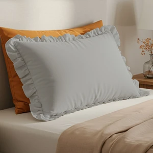 2 Adet Fırfırlı Ranforce Kumaş Yastık Kılıfı 50 x 70