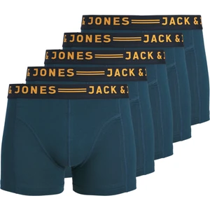 Erkek Düz Renk 5'li Boxer Paketi - Blue