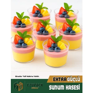 Yuvarlak Mika Kase Plastik Şeffaf Kapaksız Sunum Kabı 200 cc 10 Adet Tatlı & Meze ve Salata Kap