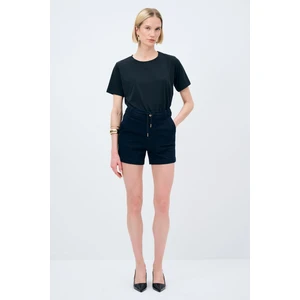 Love My Body Cepli Denim Şort
