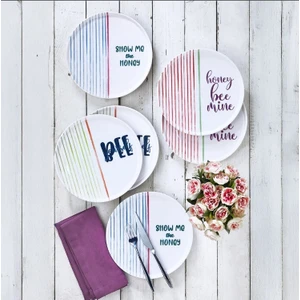 Text 6 Parça Pasta Tabağı Seti