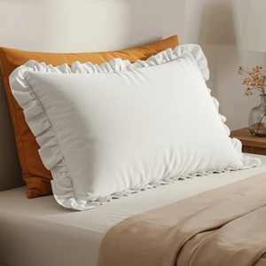 2 Adet Fırfırlı Ranforce Kumaş Yastık Kılıfı 50 x 70