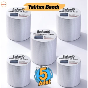 Çatı Izolasyon Bandı 5 Adet Tamir Bant 2 Metre Su Sızdırmazlık Geçirmezlik Yalıtım Çamur Çatlak Boru