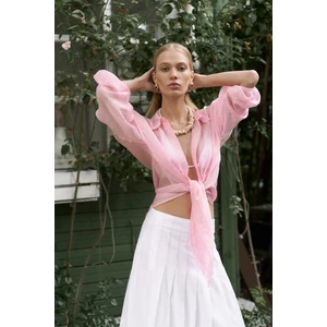 Lyra Oversize Pembe Gömlek