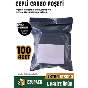 45X55+5 Cepli Kargo Poşeti Kokusuz Ambalaj Paketleme Poşet 100 Adet