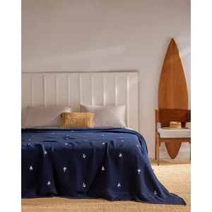 Riva Çift Kişilik %100 Pamuk Yatak Örtüsü - Lacivert