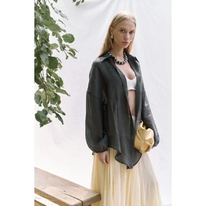 Lyra Oversize Antrasit Gömlek