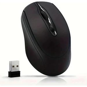 🖱️ 1200 Dpı Şarjlı Bluetooth + 2.4ghz Kablosuz Mouse | Type-C Girişli, Sessiz, Siyah Wireless