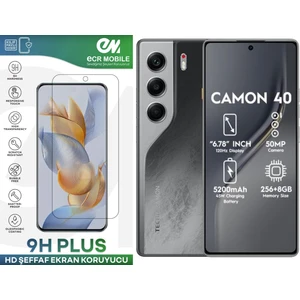 Tecno Camon 40  ile Uyumlu Şeffaf Esnek Nano Cam Ekran Koruyucu