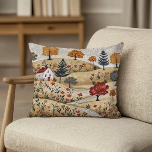 Modern Etnik Dokulu Kırlent Kılıfı Kare