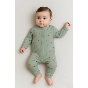 Kız Bebek Pamuklu Yenidoğan 3/9 Ay Lale Manşetli Tulum