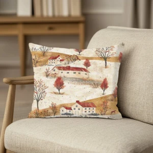 Renkli Patchwork Desenli Yastık Kılıfı Kare