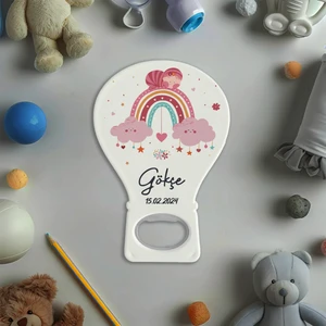 Kişiye Özel Gökkuşağı Temalı Balon Magnet Açacak 10 Adet (Model-3)